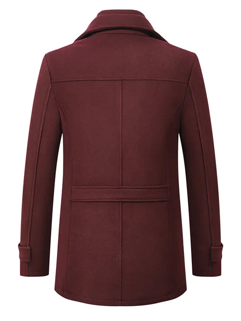 Schurwollmantel Herren Casual warme Jacke - Carolus