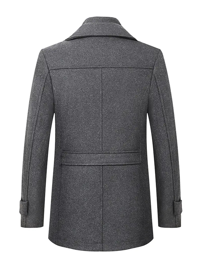 Schurwollmantel Herren Casual warme Jacke - Carolus