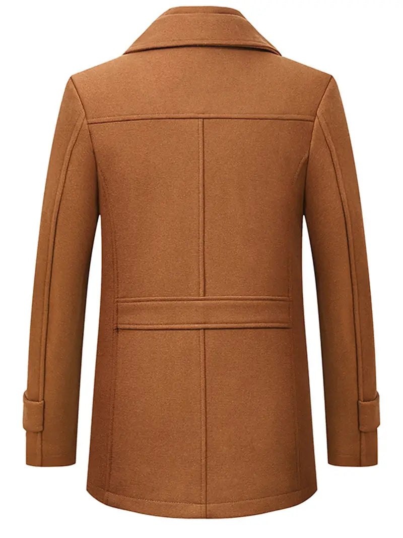 Schurwollmantel Herren Casual warme Jacke - Carolus