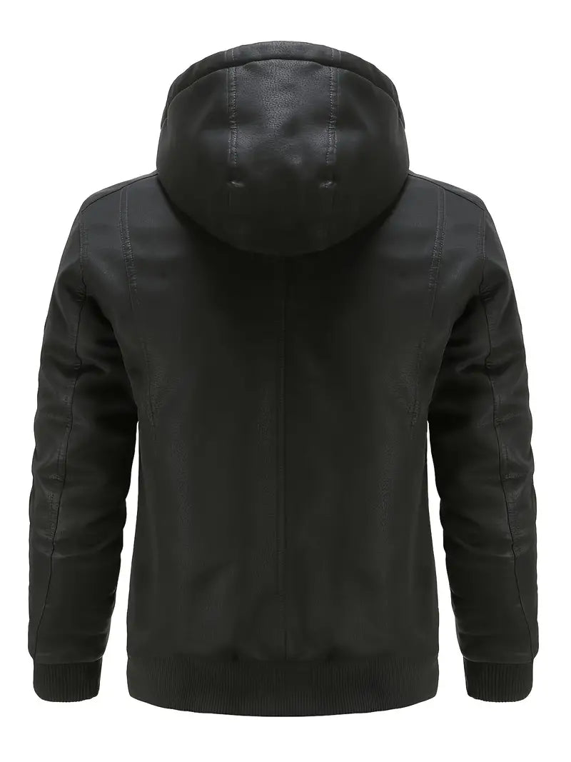 Wasserdichte Winterjacke aus PU-Leder - Claud