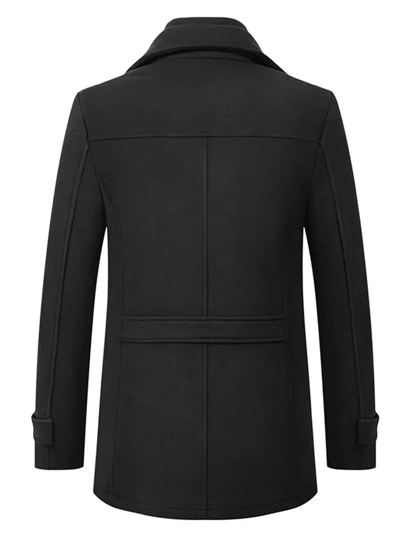 Schurwollmantel Herren Casual warme Jacke - Carolus