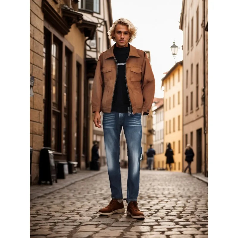 Wildleder-Crock-Jacke für Herren - Kai