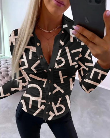 Gene - Herbst Vintage Print Top