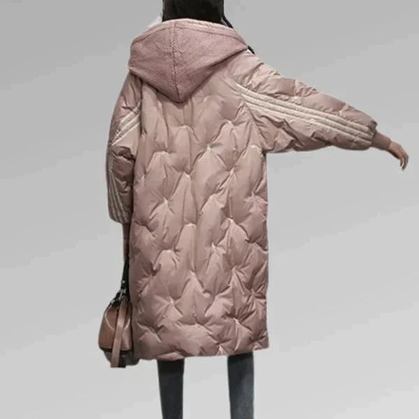 Raya - Stilvolle lange Steppjacke