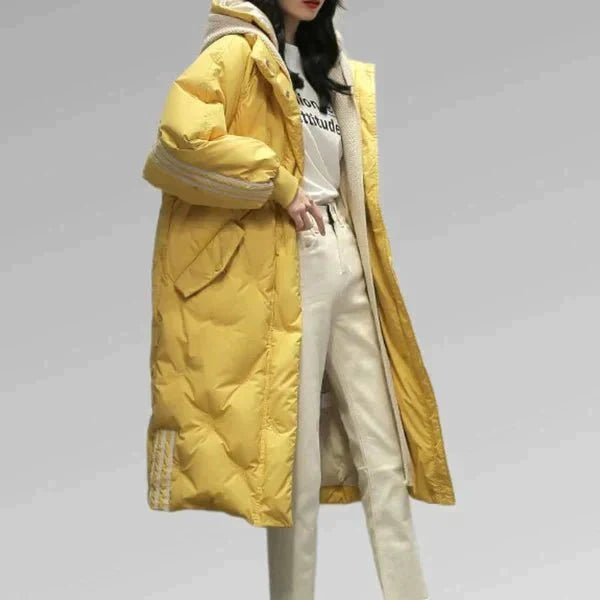 Raya - Stilvolle lange Steppjacke