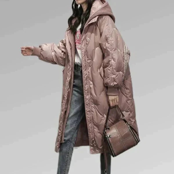 Raya - Stilvolle lange Steppjacke