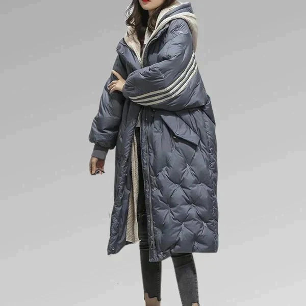 Raya - Stilvolle lange Steppjacke