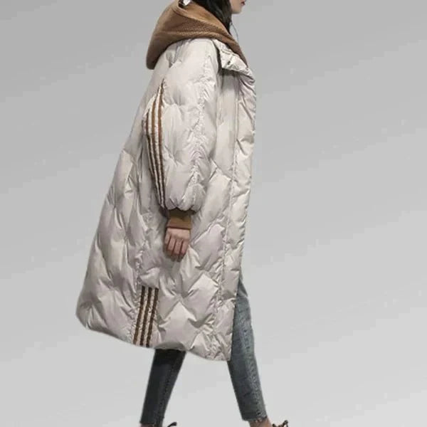 Raya - Stilvolle lange Steppjacke