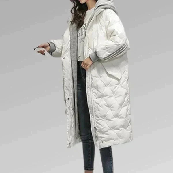 Raya - Stilvolle lange Steppjacke