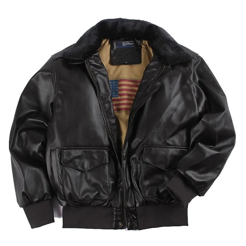 Winter Vintage Leder Motorradjacke - Alwin