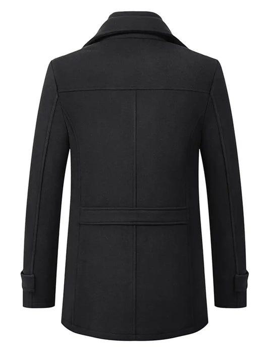 Schurwollmantel Herren Casual warme Jacke - Carolus