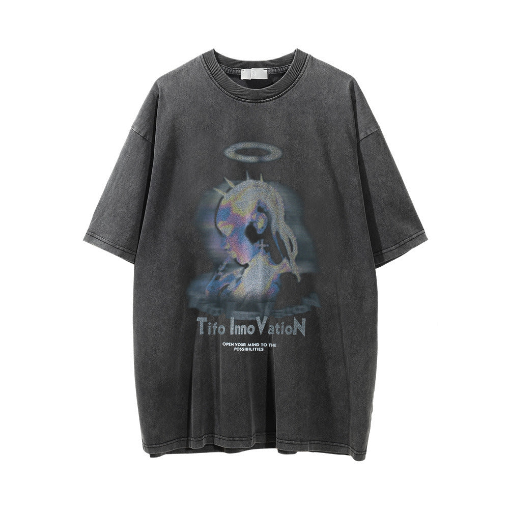 "GrafikGlow" - Oversize T-shirt mit Print